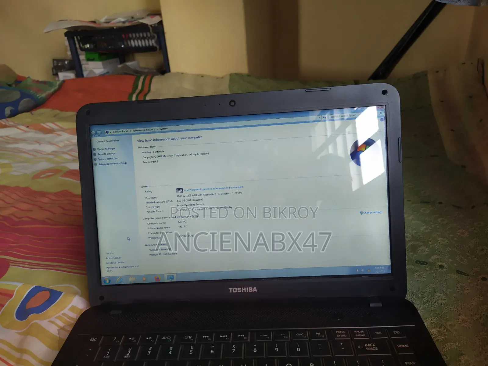 Laptop Toshiba Satellite C840 6GB Intel Core I5 SSD 512GB