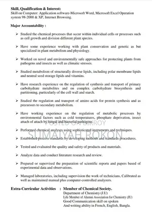 Customer Service CV