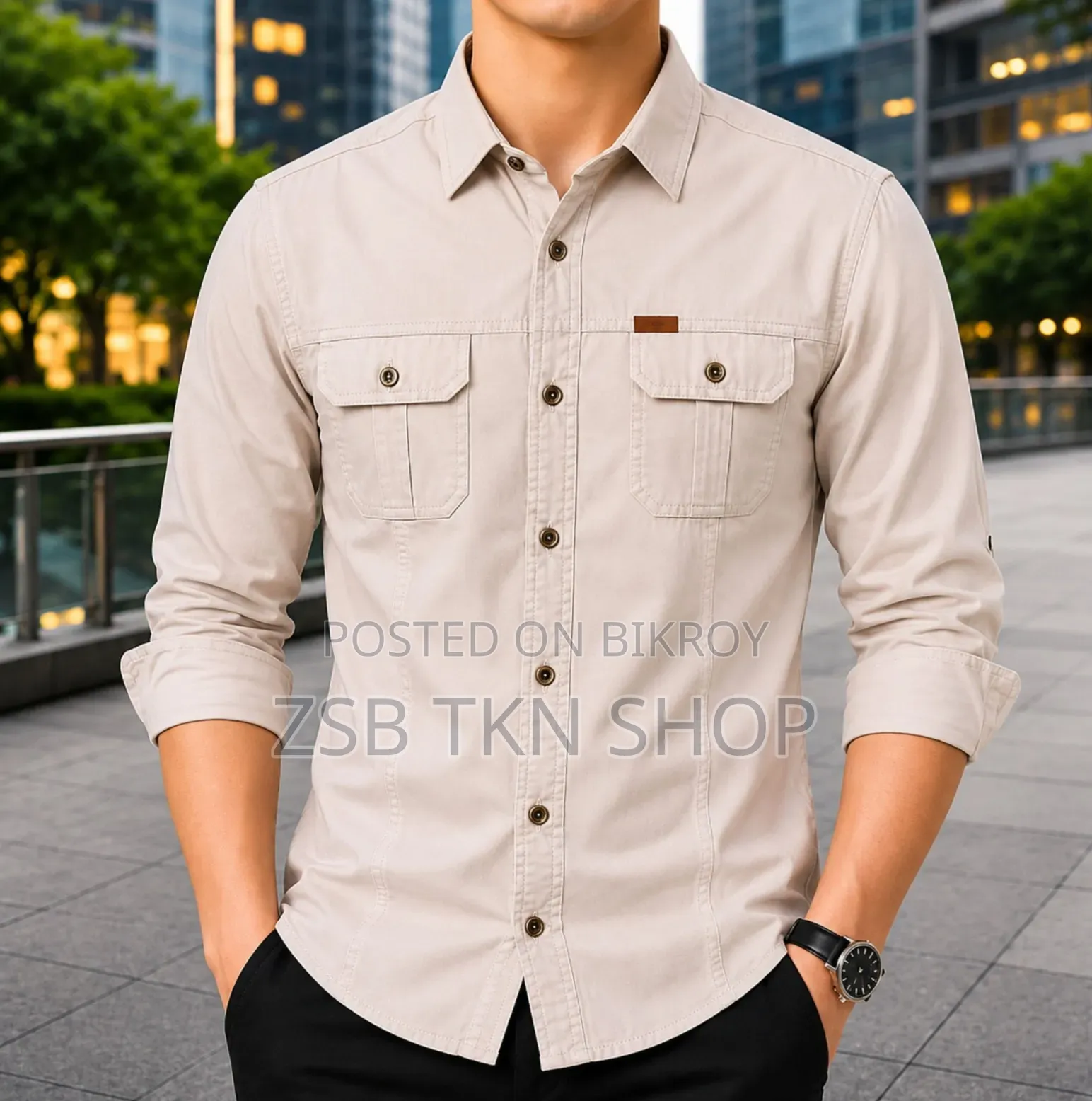 Stylish Full Sleeve Panel Shirt