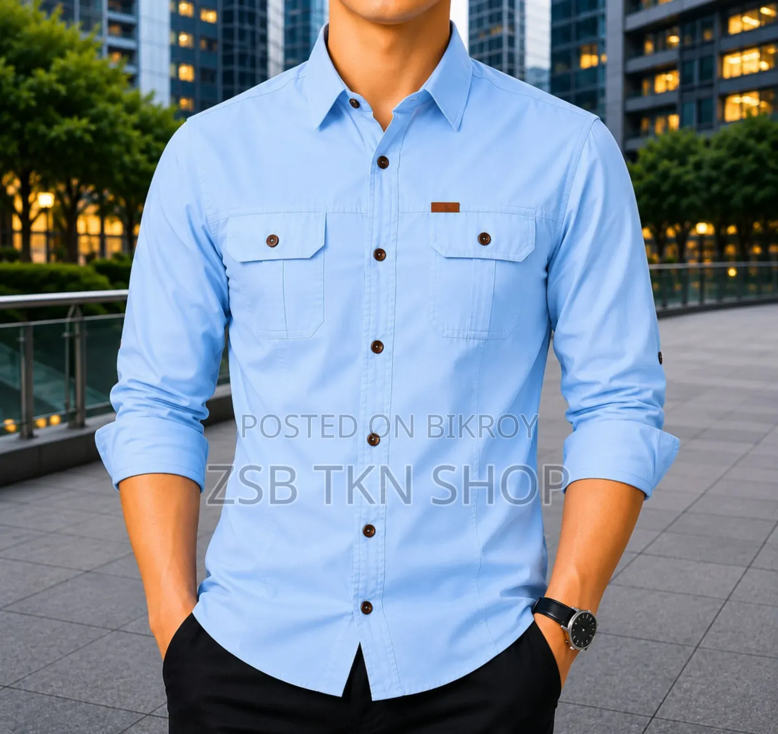 Stylish Full Sleeve Panel Shirt