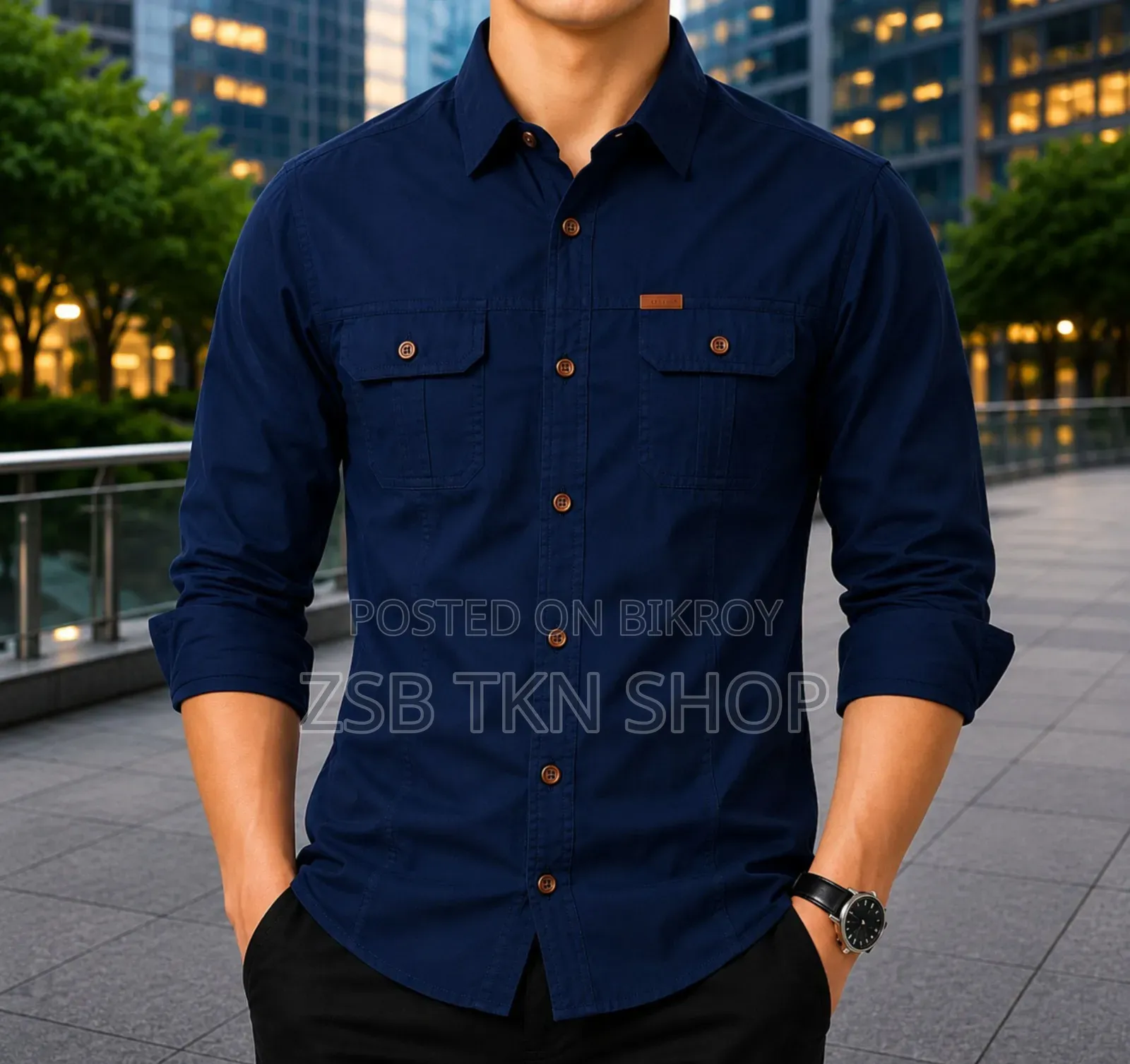 Stylish Full Sleeve Panel Shirt