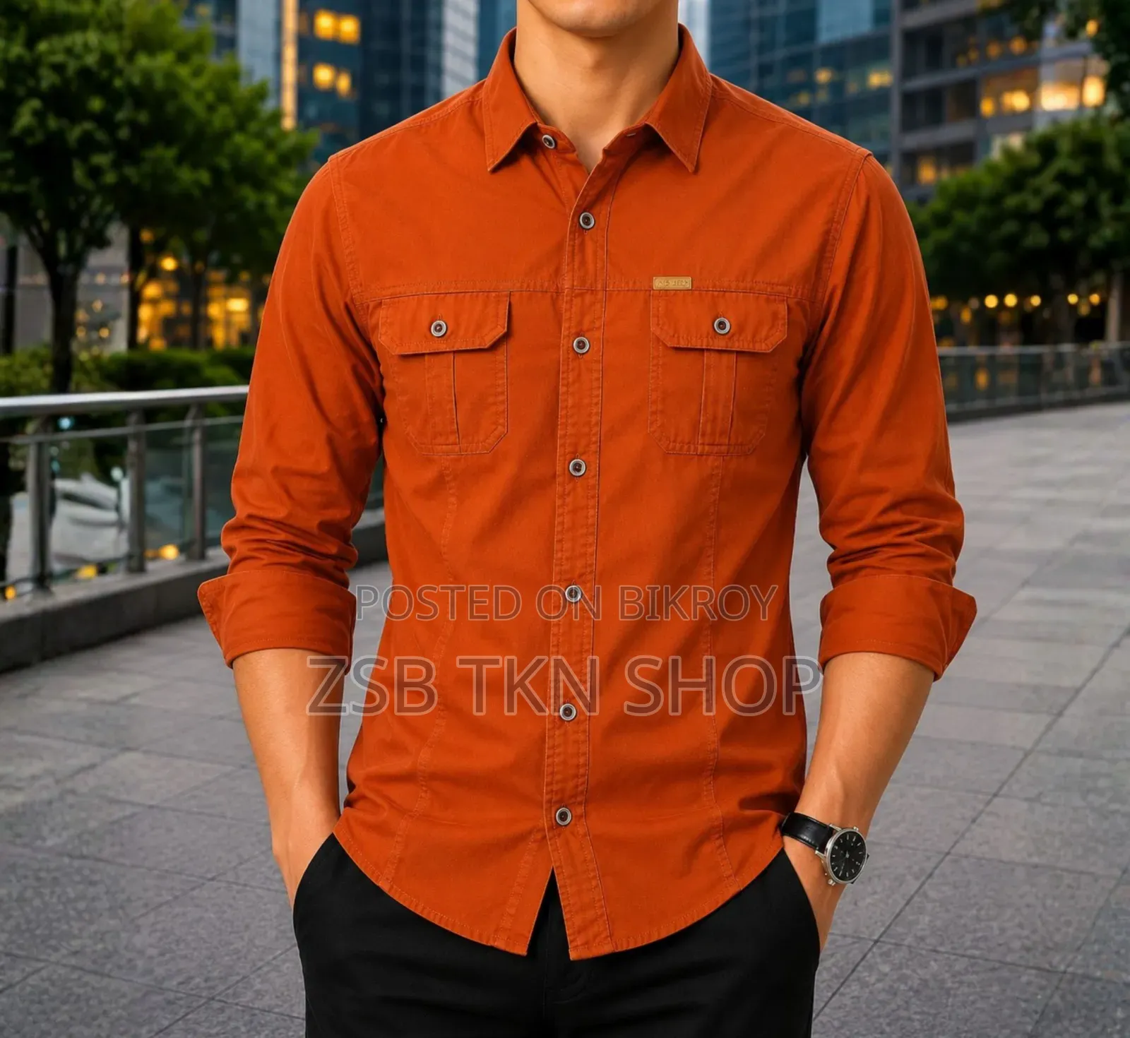 Stylish Full Sleeve Panel Shirt