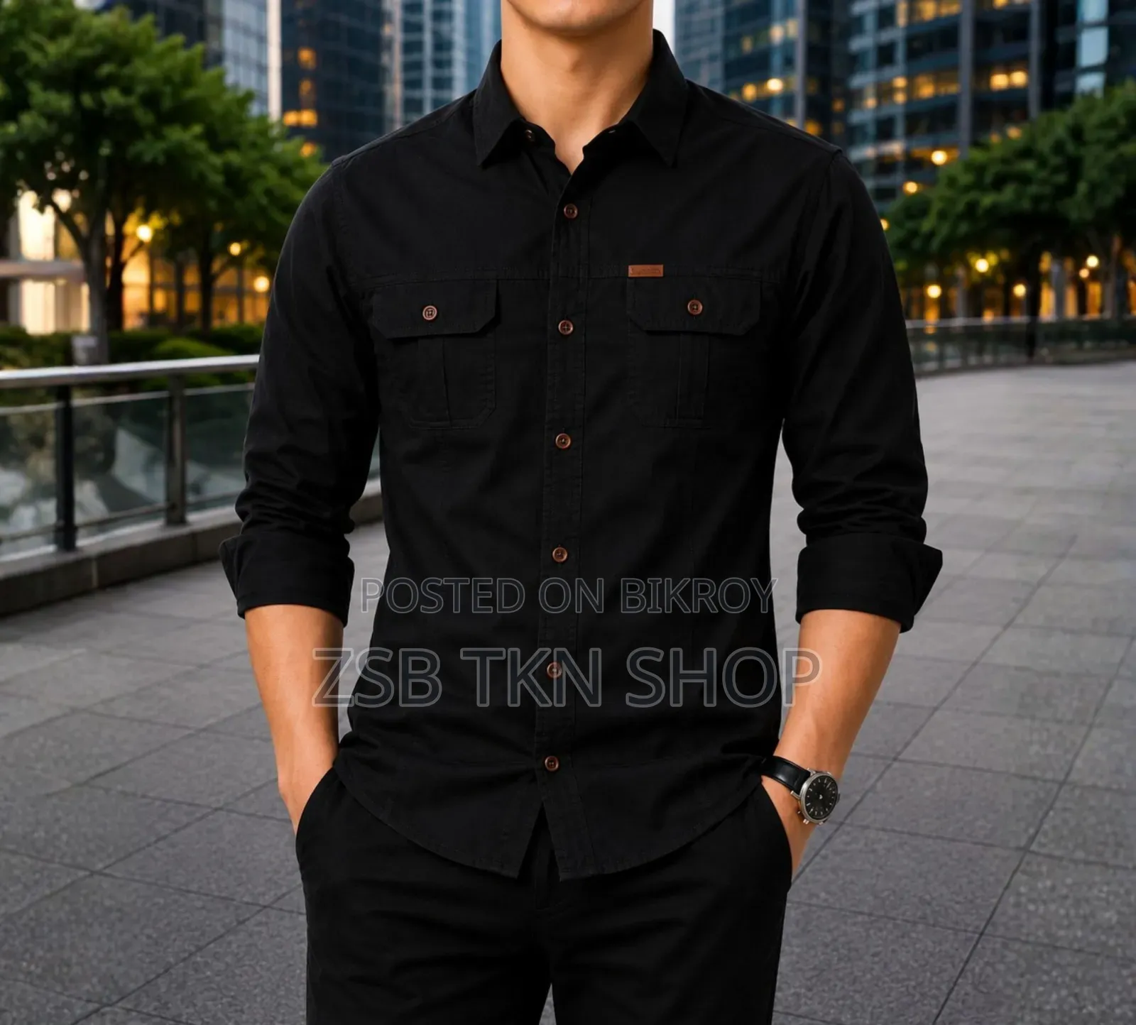 Stylish Full Sleeve Panel Shirt