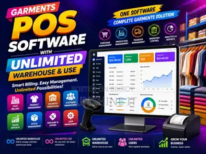 Garments POS Software With Unlimited Warehouse Use