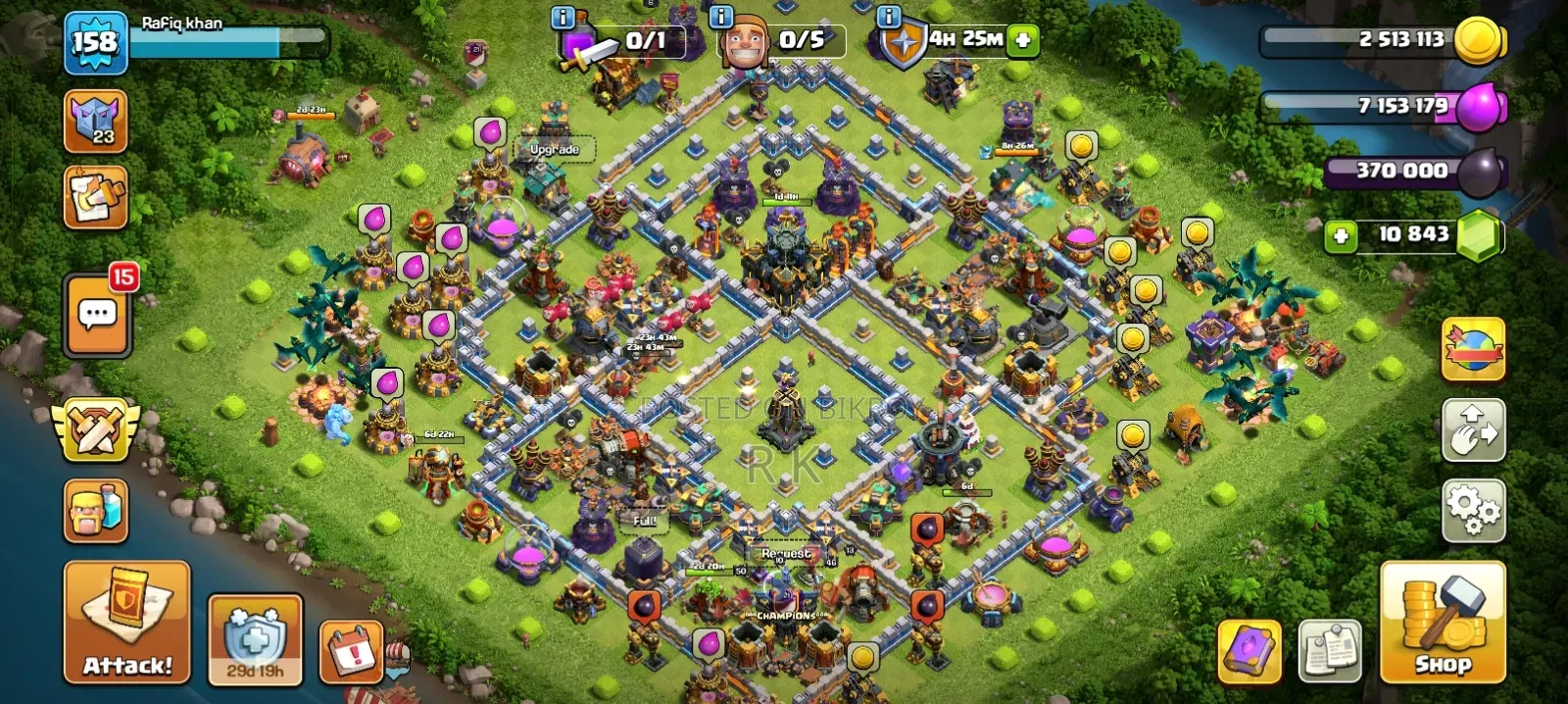 Clash of Clans TH 17Max Account বিক্রি করবো