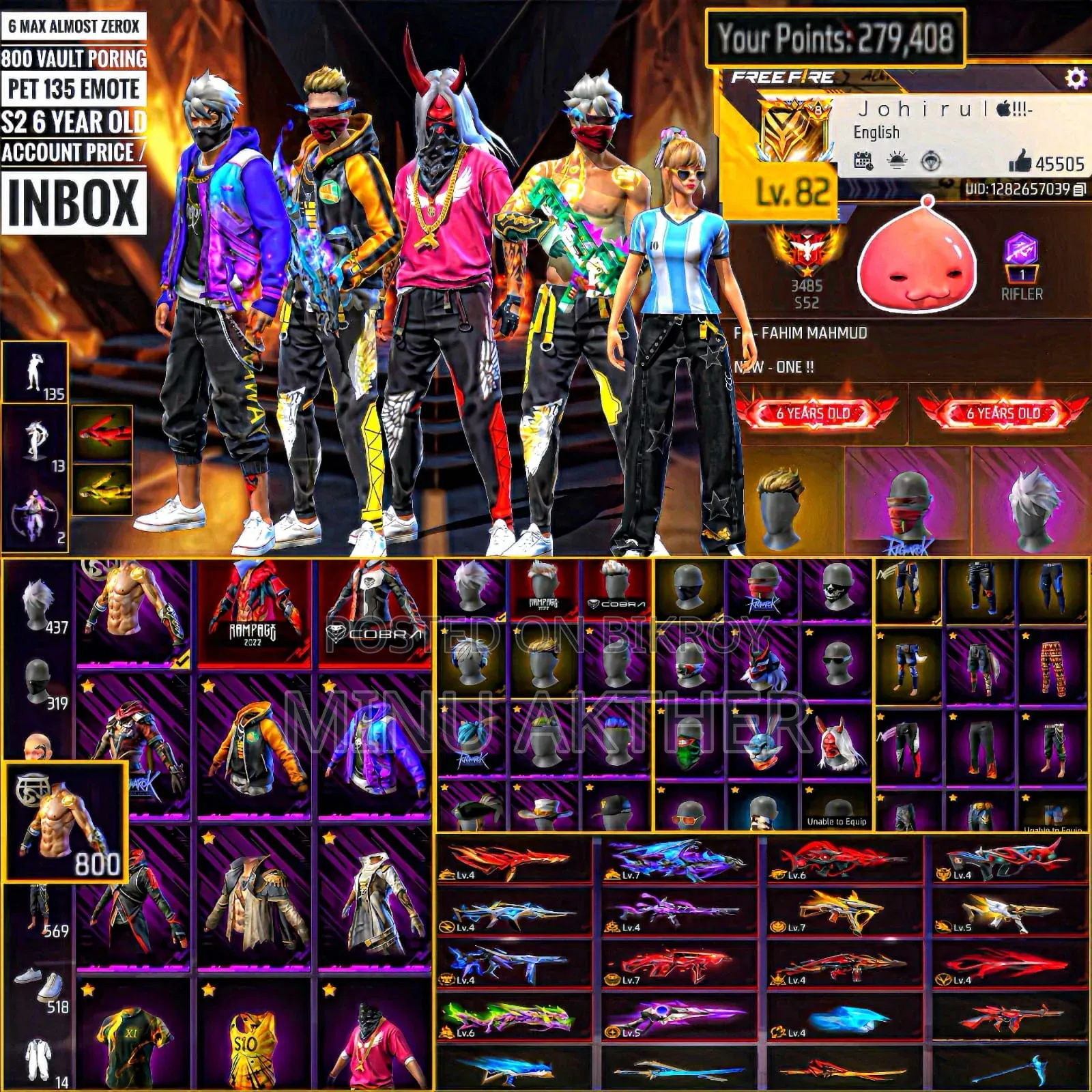 Free Fire ID Sale