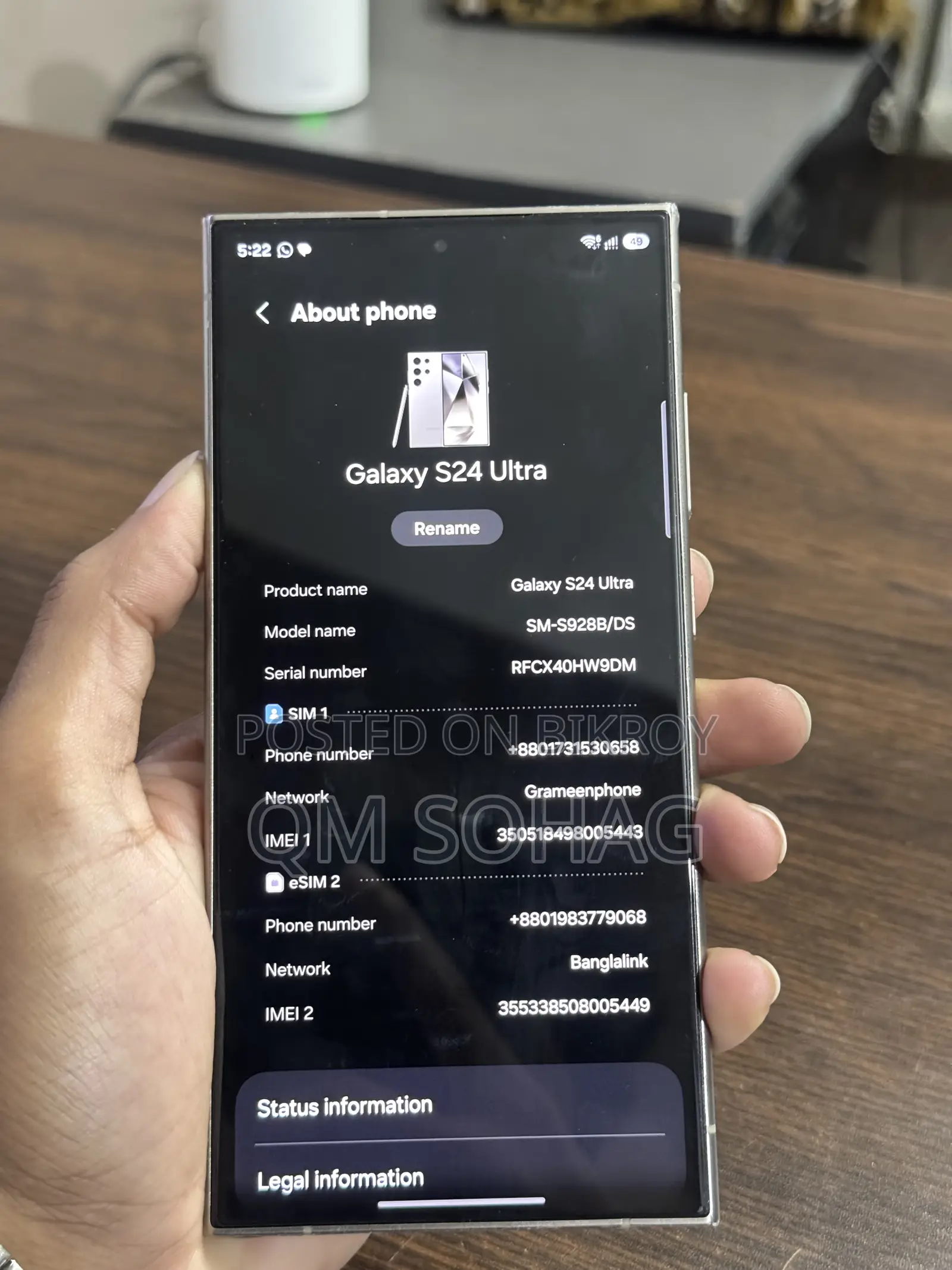 Samsung Galaxy S24 Ultra 256 GB Gray
