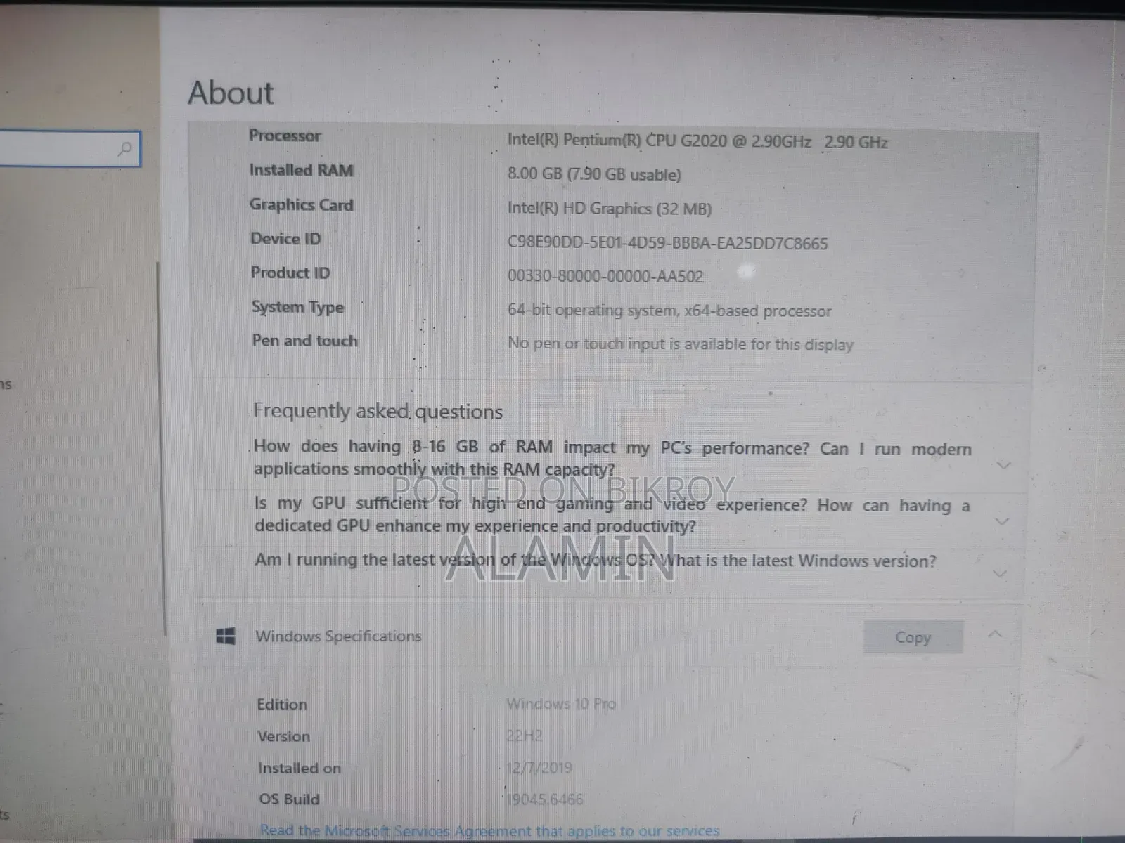 Gigabyte GA-H110MSTX-HD3-ZK 8GB Intel Pentium SSHD (Hybrid) 2T