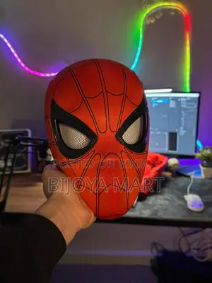 Spiderman Headgear Cosplay Moving Eyes Electronic Mask