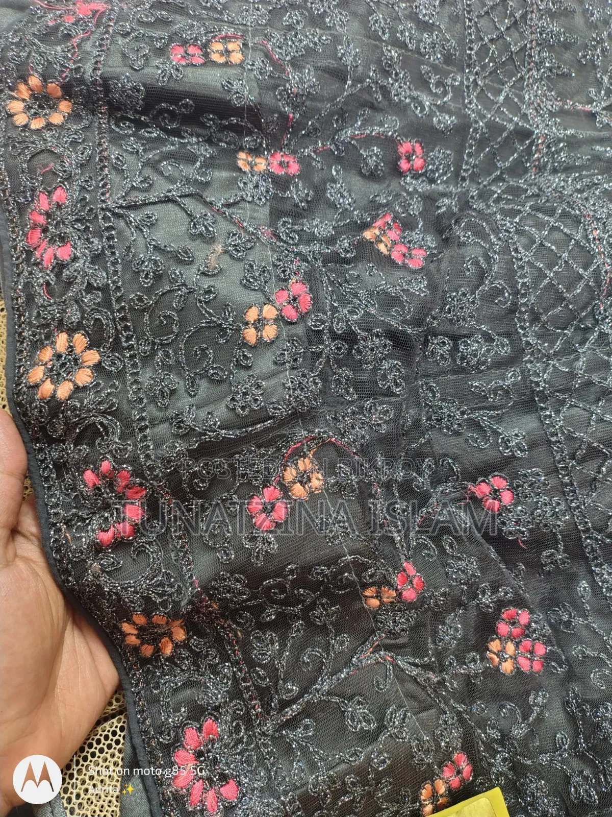 Indian Heavy Embroidery Long Gown with Dupatta | Brand New | XL