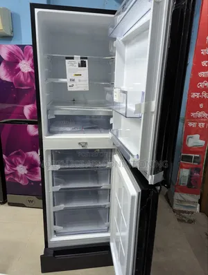 Beko Brand New Black Colour Glass Door Fridge 259 Ltr.