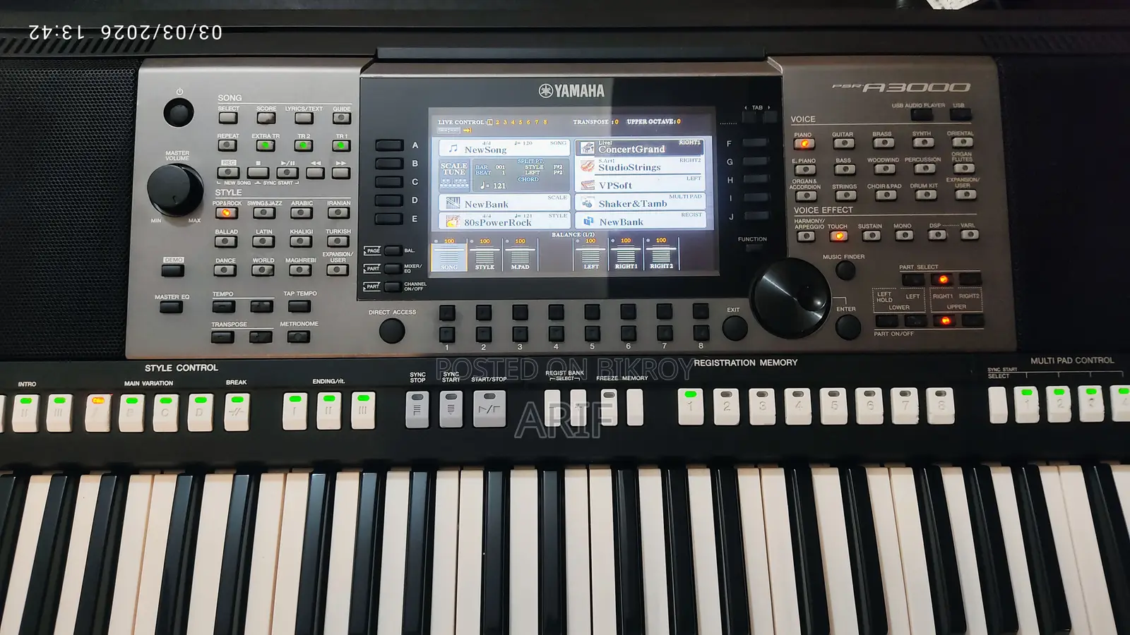 YAMAHA PSR a-3000 Professional Arranger Workstation