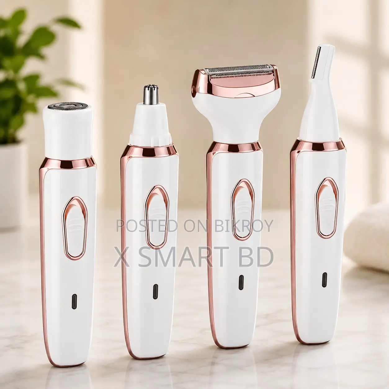 4-in-1 Rechargeable Lady Shaver Hair Removal Beauty Kit for Women |