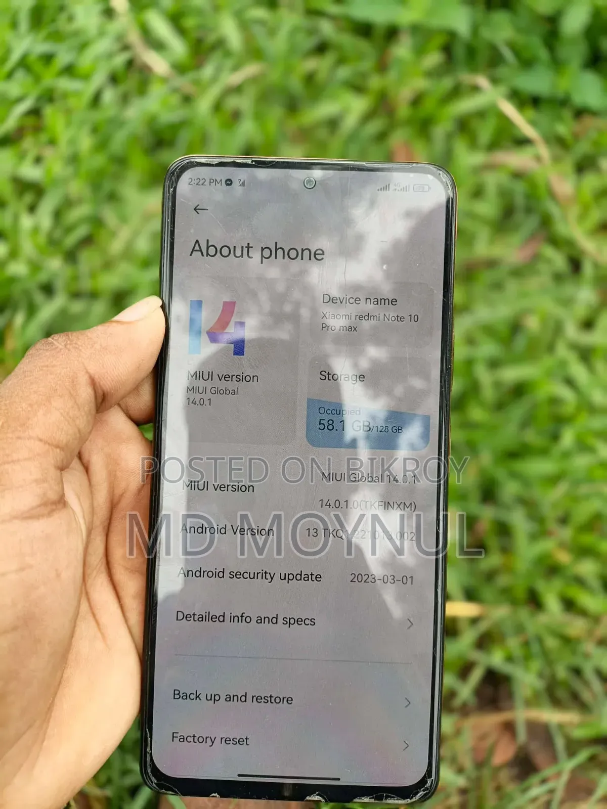New Xiaomi Redmi Note 10 Pro Max 128 GB Silver