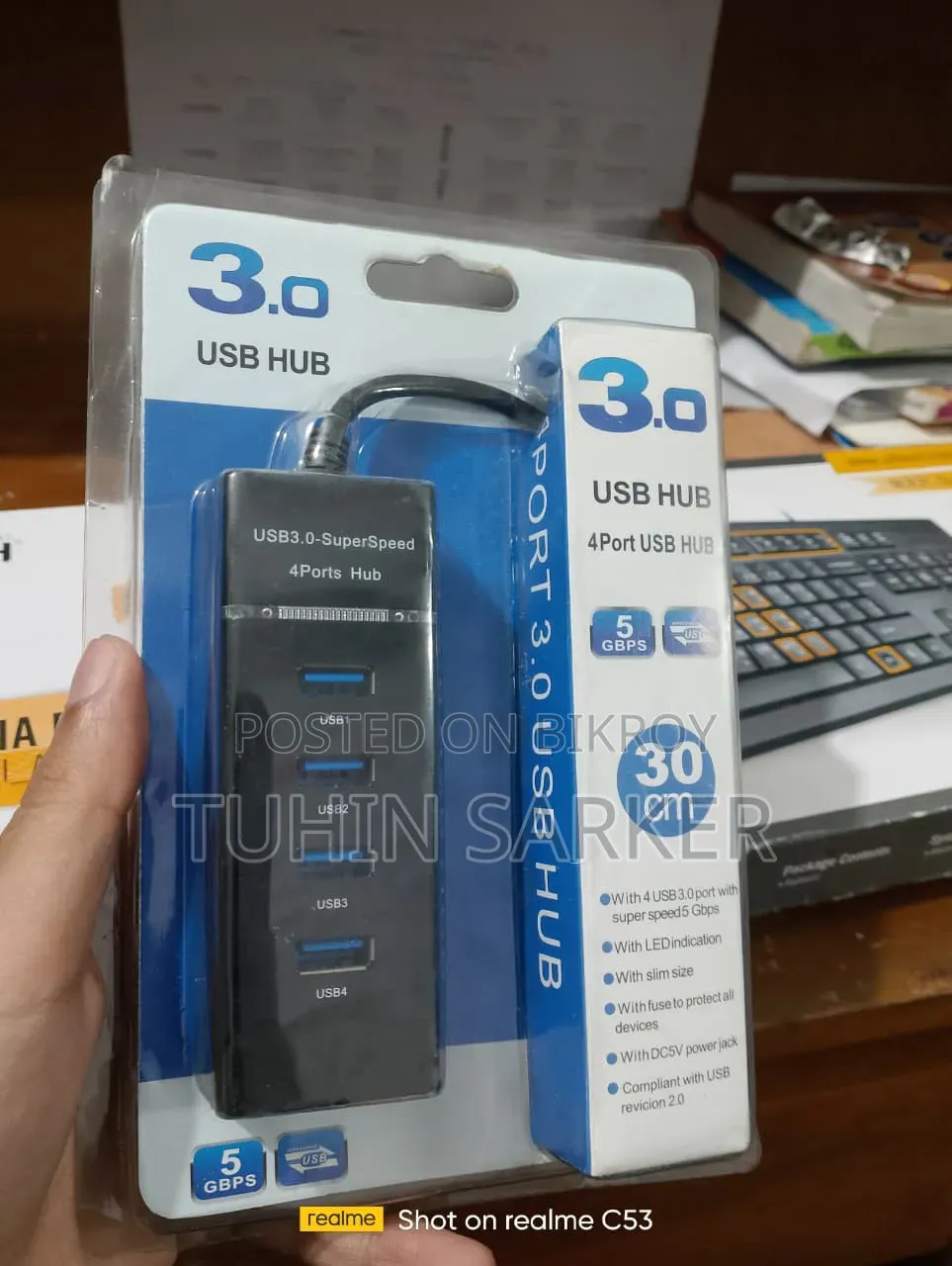 কম্বো বিক্রি করা হবে। থাকছে A4TECH কিবোর্ড + মাউস + ইউএসবি ৪ পোর্ট হাব।