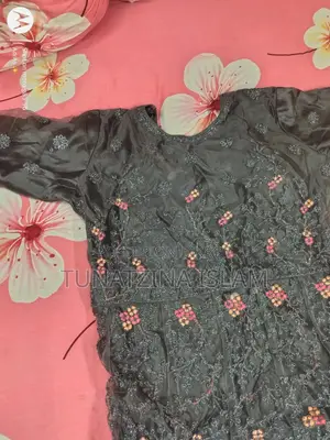 Indian Heavy Embroidery Long Gown with Dupatta | Brand New | XL