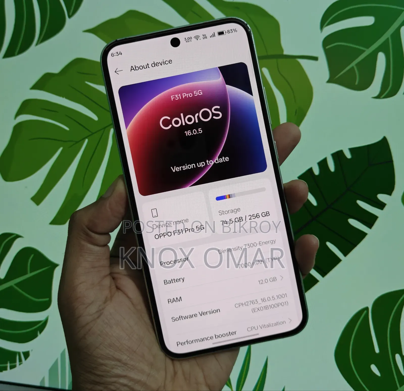 Oppo F31 Pro 5G 256 GB Gray