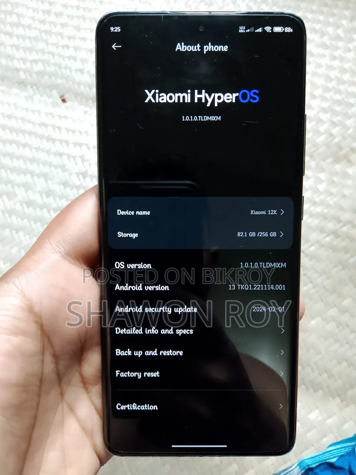 Xiaomi 12X 256 GB Black