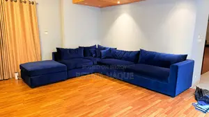 L-Shape Sofa (With Ottoman) - Shegun Wood