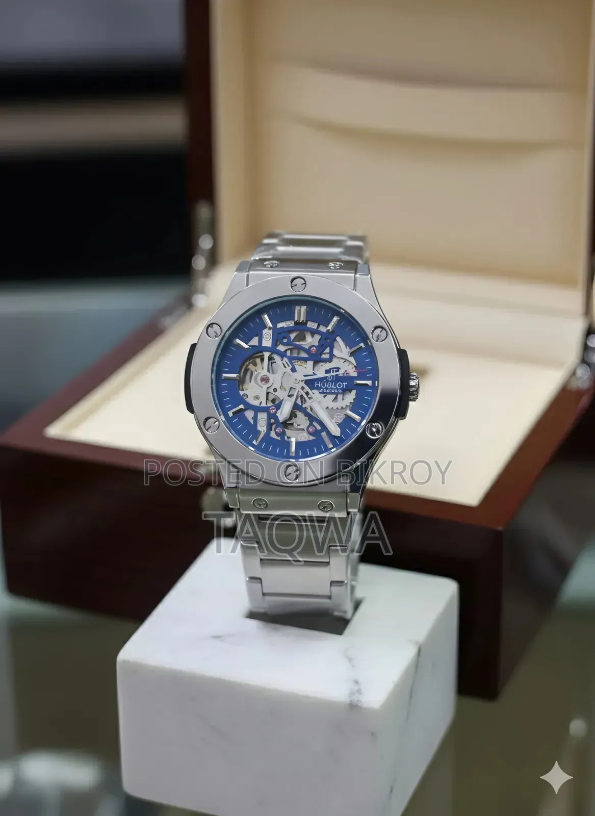 Premium Automatic Skeleton Watch (Runs Without Battery)
