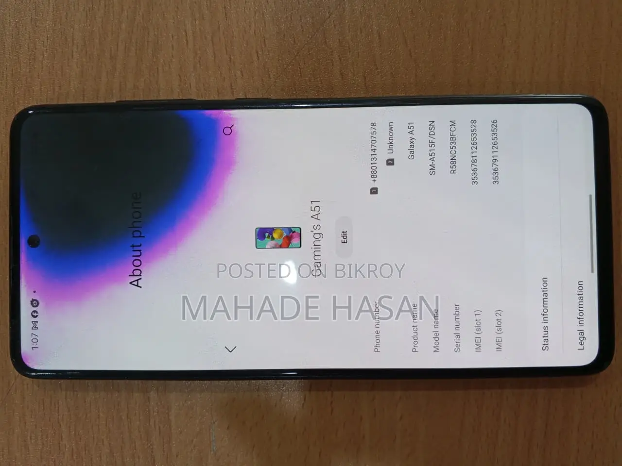 Samsung Galaxy A51 128 GB Blue