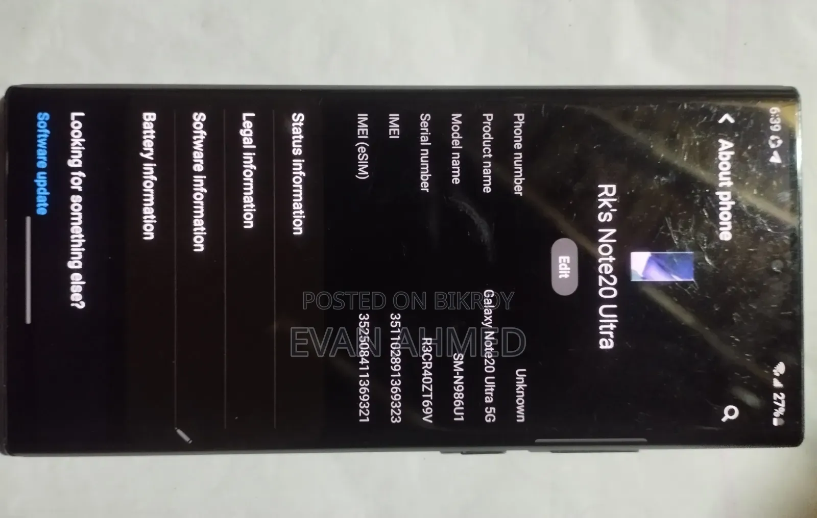 Samsung Galaxy Note 20 Ultra 5G 256 GB Black