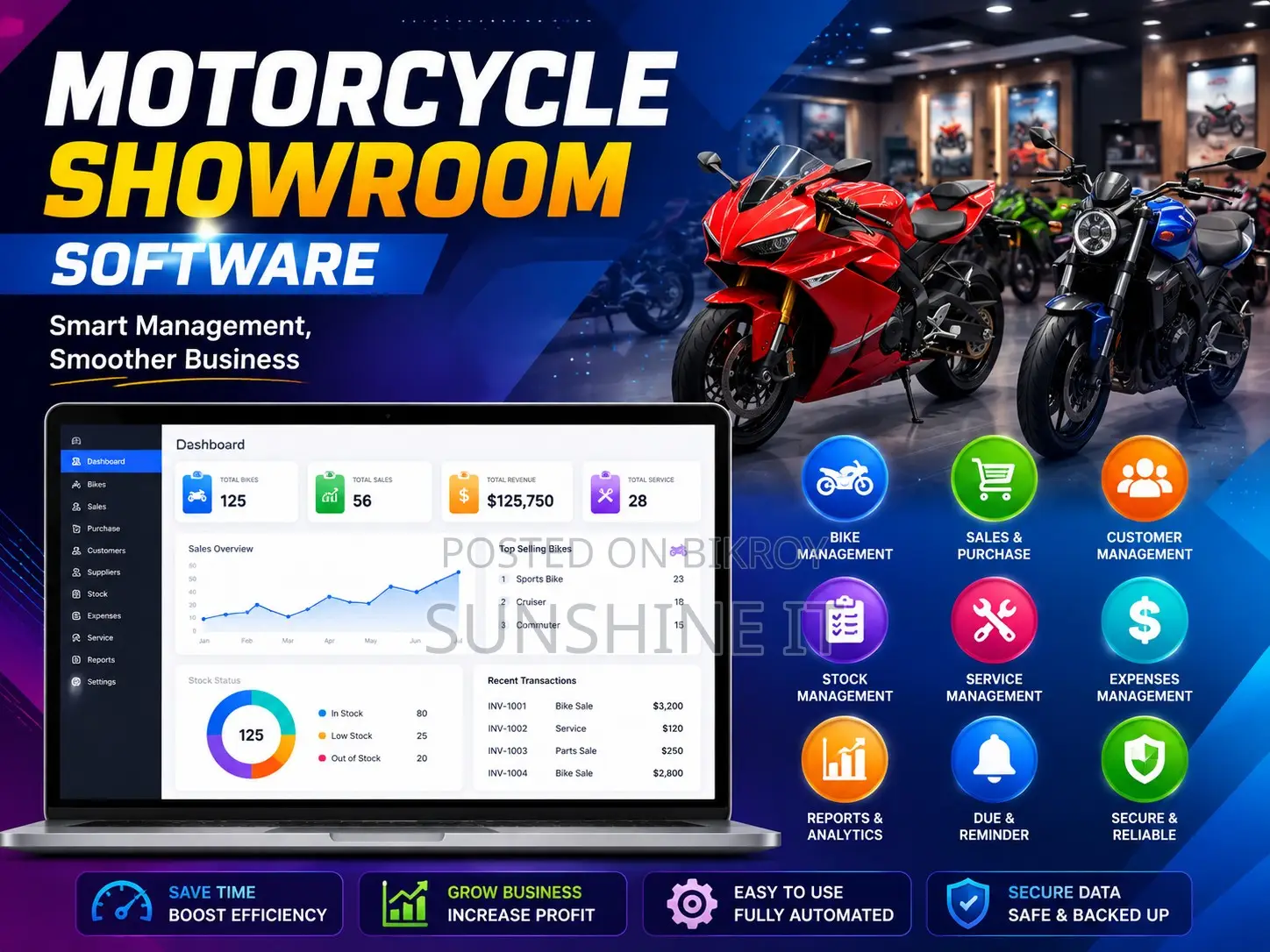 Motorcycle Showroom Software