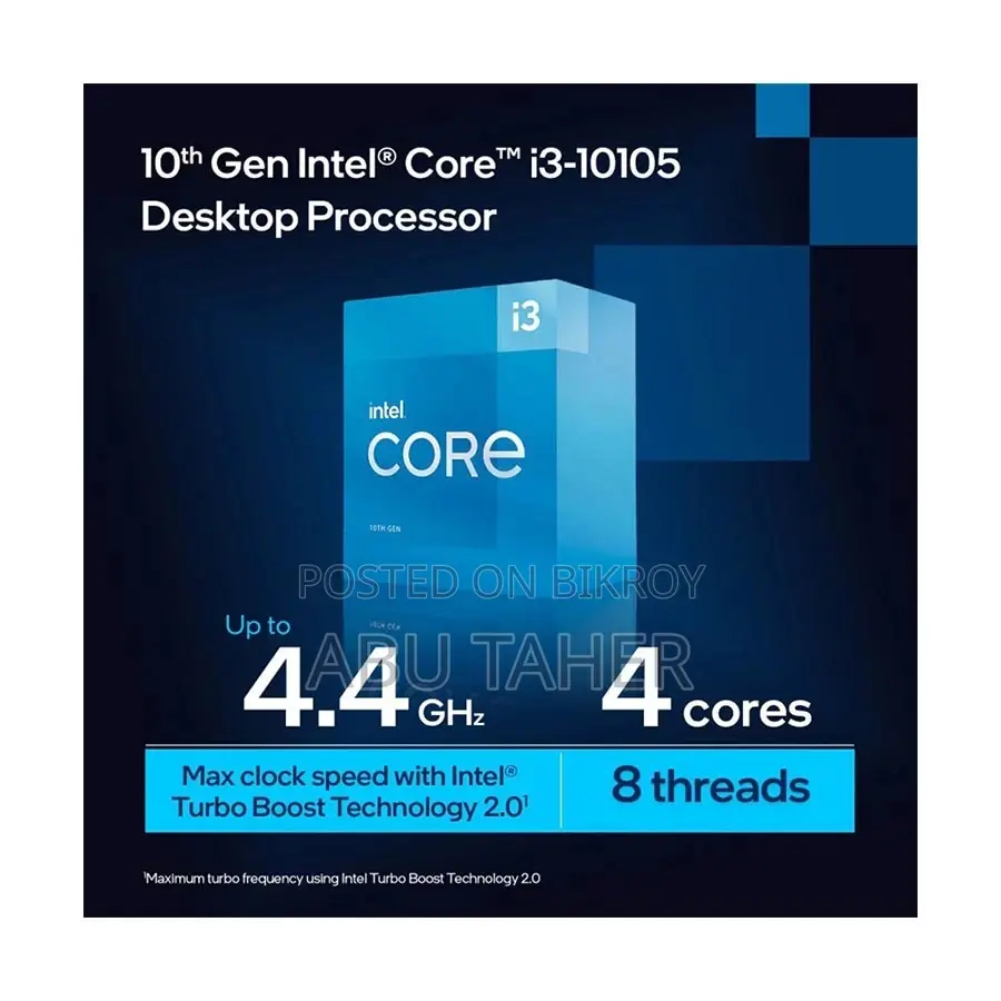 Intel 10th Gen Comet Lake Core I3 10105 প্রসেসর