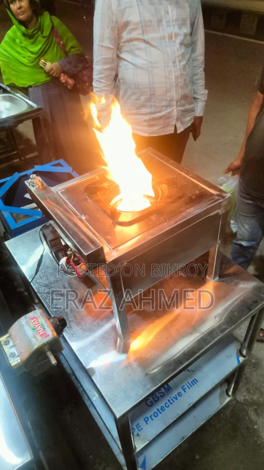ব্লোয়ার ফ্যানসহ কমার্শিয়াল হাই-প্রেশার গ্যাস বার্নার বিক্রয়ের জন্য