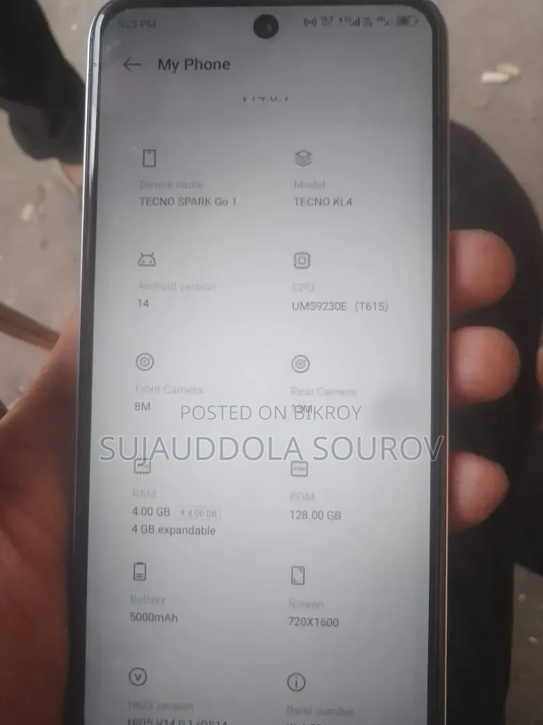 টেকনো স্পার্ক গো ১২৮ জিবি সাদা