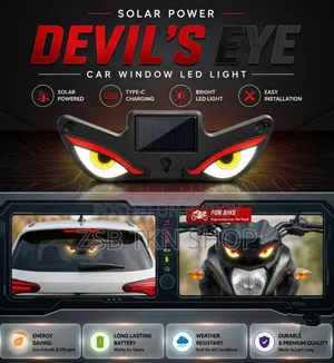 Solar Evil Eye LED Warning Light for Car Dashboard