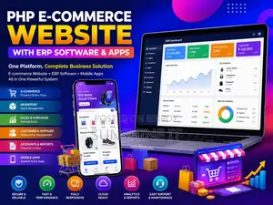 PHP E-Commerce Website Design With ERP Software Apps