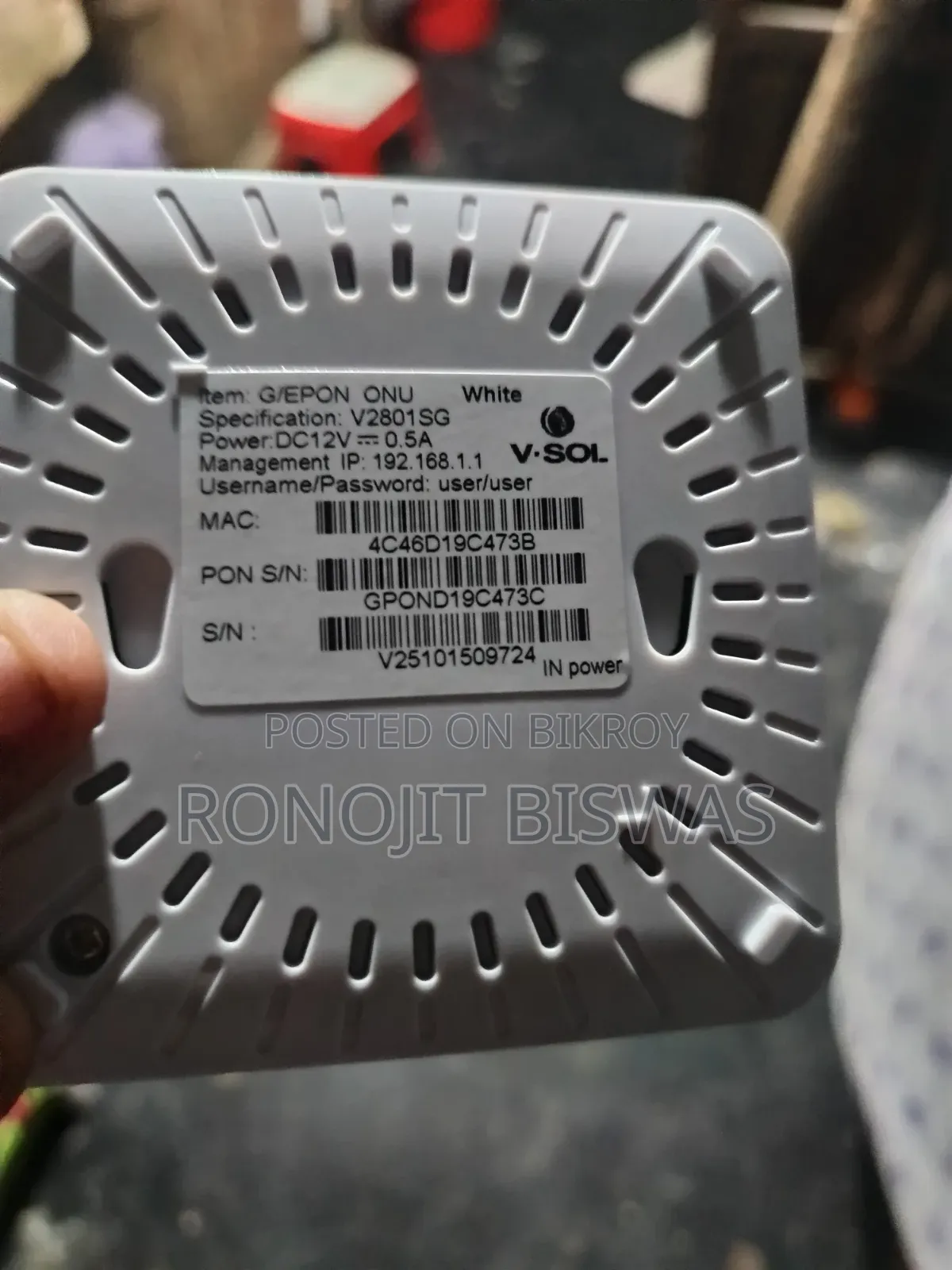 V-Sol Onu / G/Epon