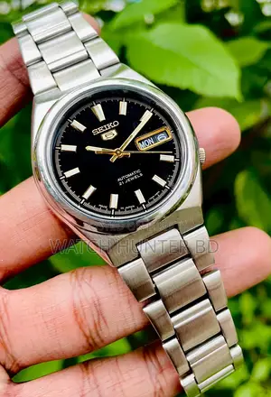 Beautiful SEIKO 5 SNKC57J1 Jet Black Automatic Watch