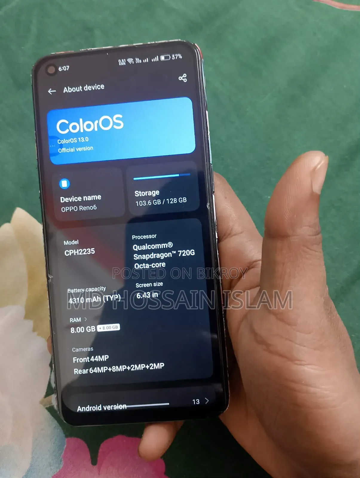 Oppo Reno 128 GB Blue