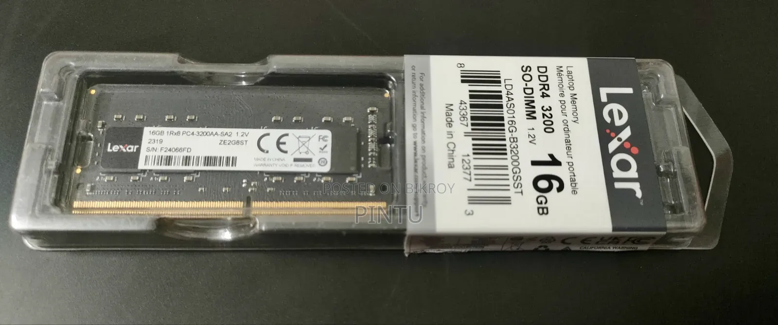 Lexar 16gb Ddr4 3200mhz Sodimm Laptop Ram