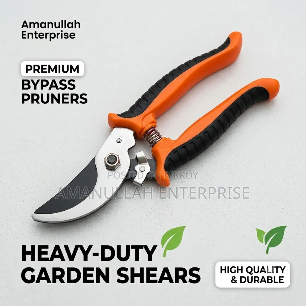 Heavy-Duty Garden Pruning Shears Bypass Secateur | Premium Hand Tool