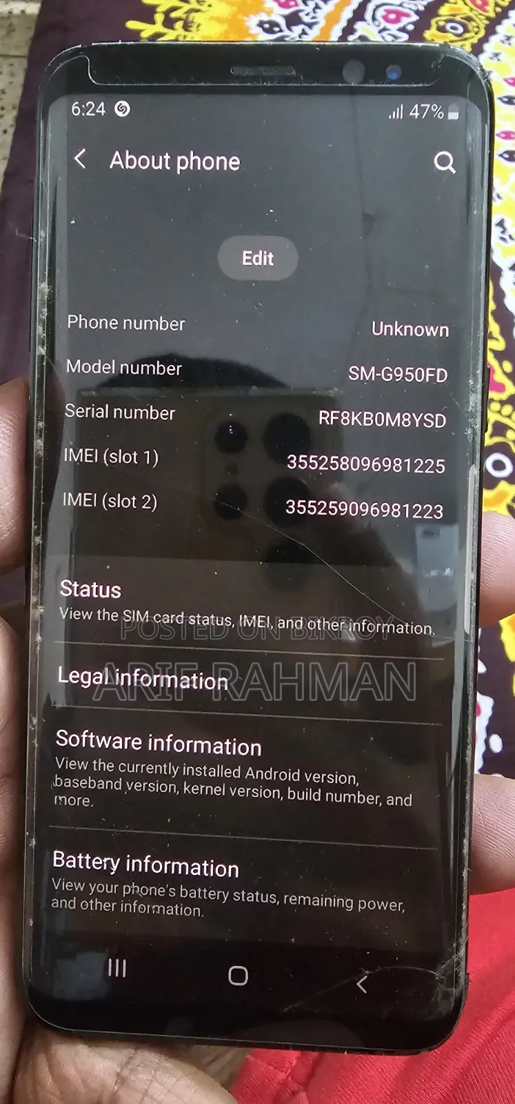 Samsung Galaxy S8 64 GB Black