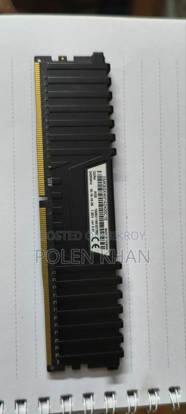 Corsair Vengeance LPX 8GB DDR4 2400MHz Desktop RAM