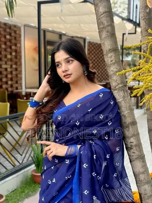 চান্দেরি সিল্ক শাড়ি উইথ ব্লাউজ পিস