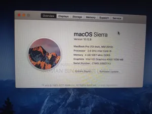 Laptop Apple MacBook Pro 2012 4GB Intel Core i5 SSD 512GB