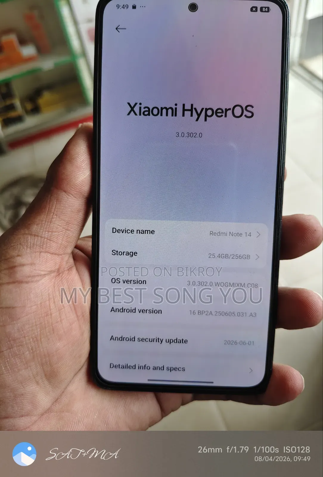 Xiaomi Redmi Note 14 4G 256 GB Black