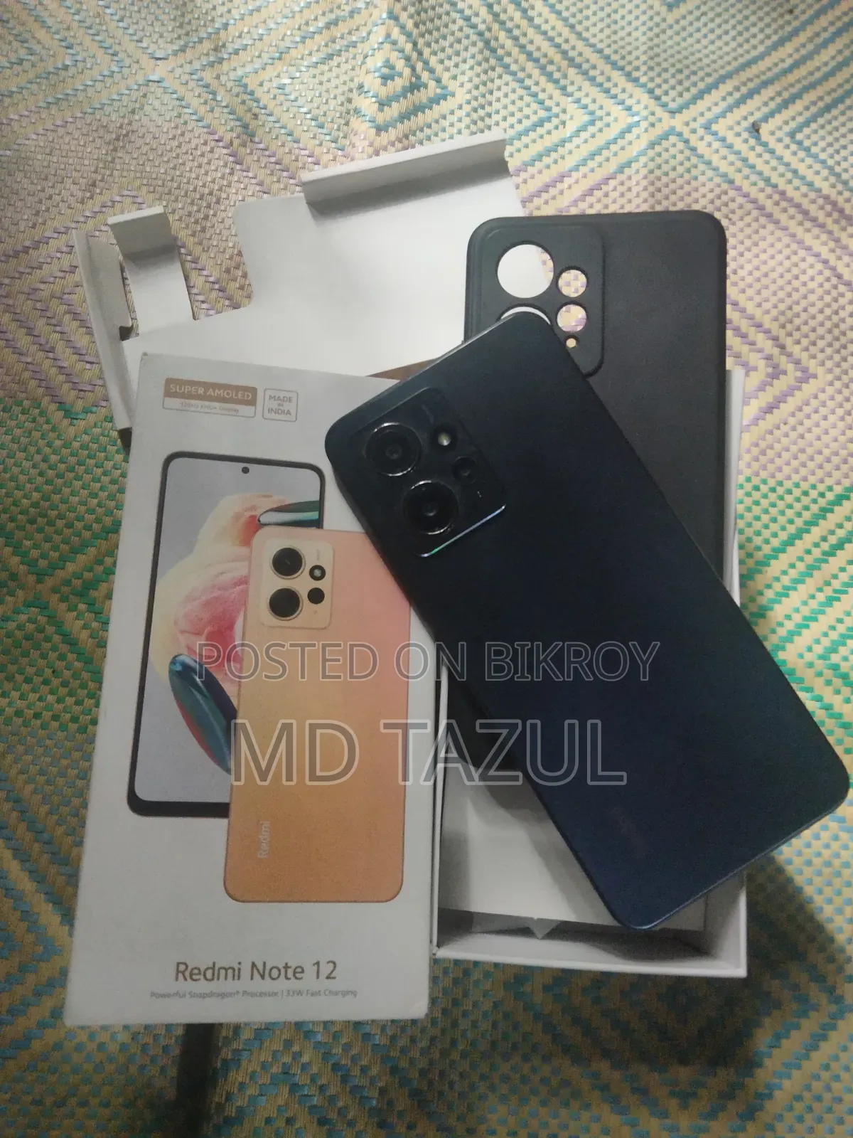 শাওমি রেডমি নোট ১২ ১২৮ জিবি ব্ল্যাক