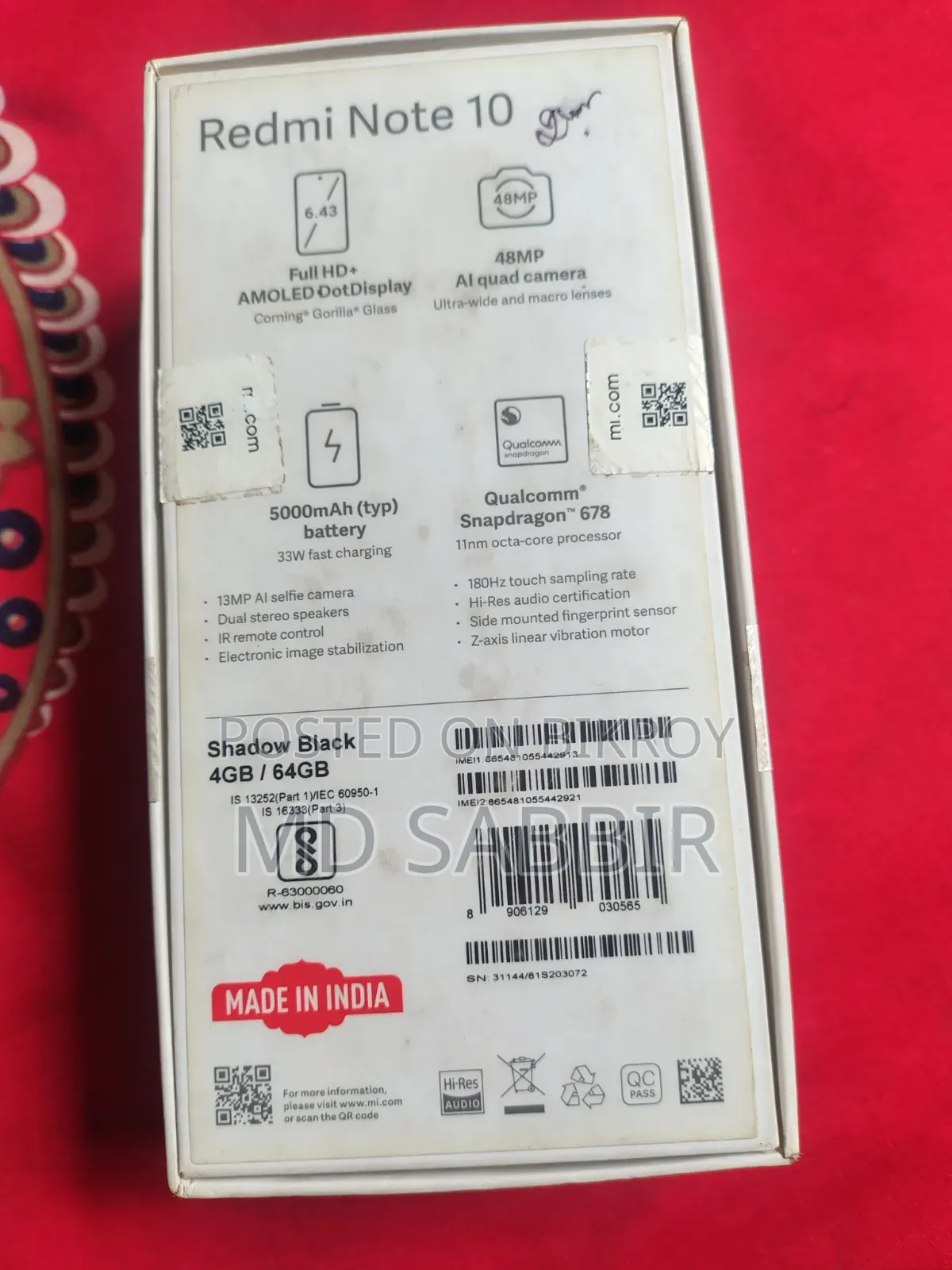 Xiaomi Redmi Note 10 64 GB Black