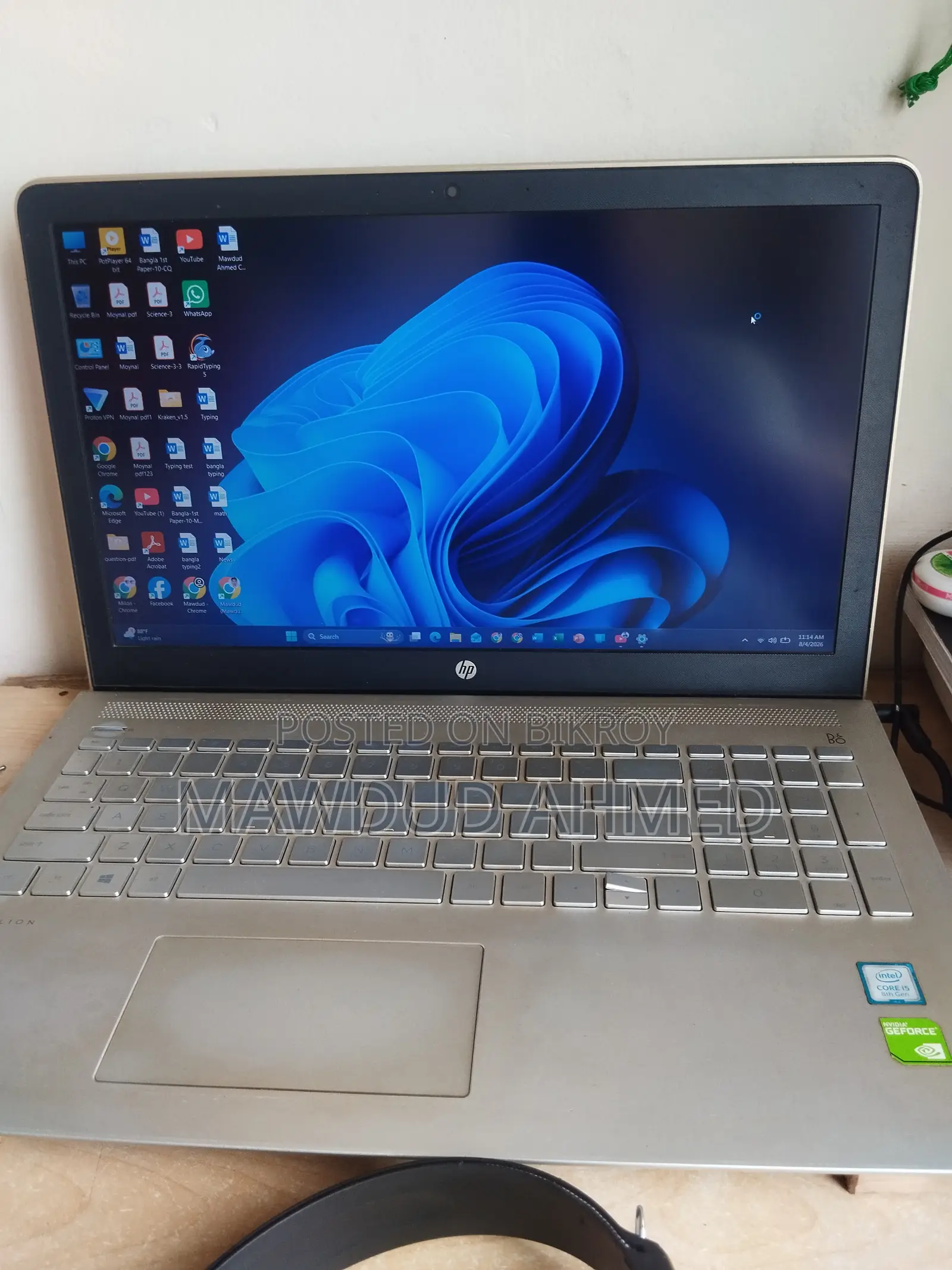 Laptop HP Pavilion 15-Cs3063cl 4GB Intel Core I5 HDD+SSD 1T