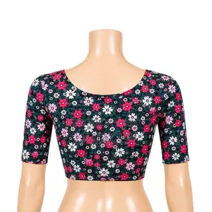 Flexible Digital Printed Short Sleeve Blouse for Women