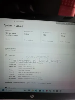 Laptop HP 15-Dw3031 8GB Intel Core I5 SSD 512GB