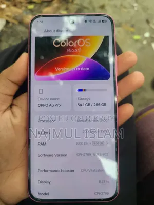 অপ্পো এ৬ প্রো ২৫৬ জিবি রোজ গোল্ড