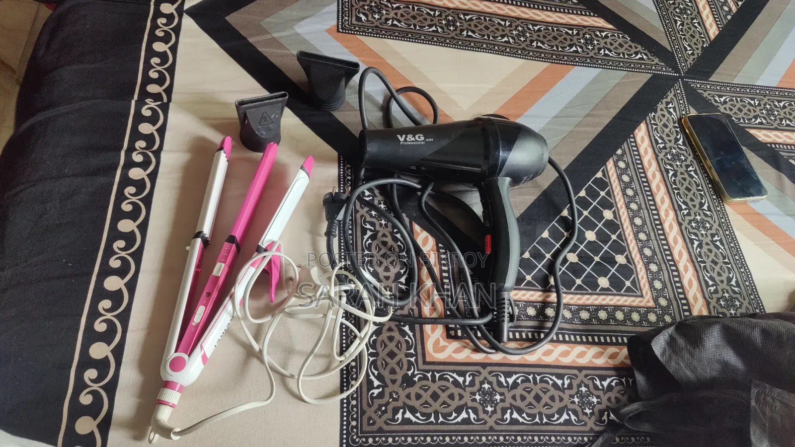 Hair Dryer and 3 in One Hair Styler (Straightener, Curler and Crimper)