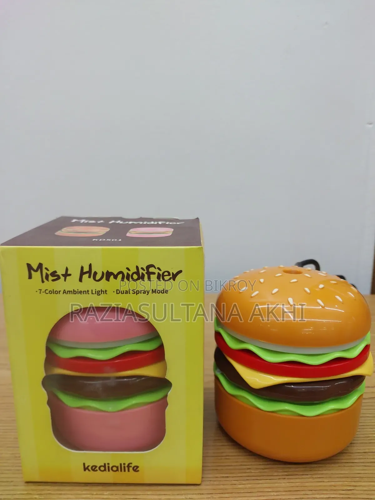 Burger Shape Mist Humidifier | USB Rechargeable